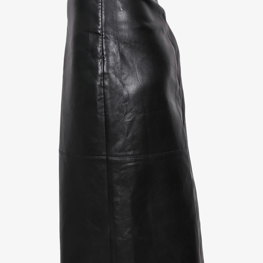 Babaton Black Leather Pencil Skirt